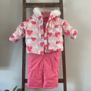 Carters Girls Snowbib and Snow Coat 18m